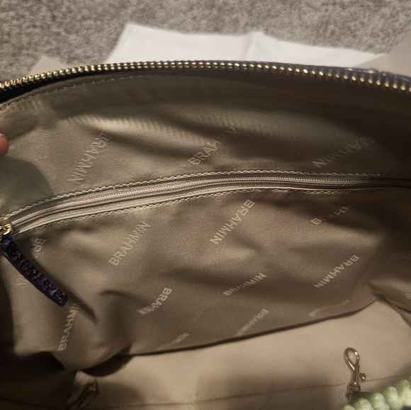 BRAHMIN- Duxbury Satchel Autumn Solid Mini Melbourne- Genuine Leather - Picture 11 of 13